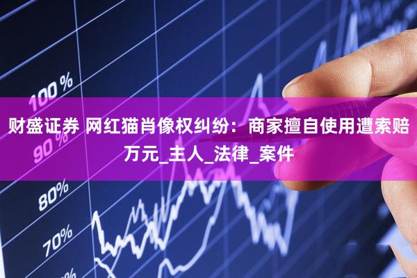 财盛证券 网红猫肖像权纠纷：商家擅自使用遭索赔万元_主人_法律_案件