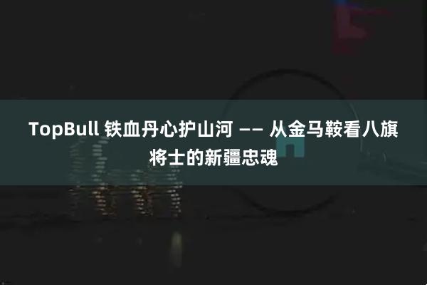 TopBull 铁血丹心护山河 —— 从金马鞍看八旗将士的新疆忠魂